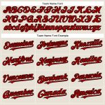 Personalized Red Black Baseball Jersey for Men, Women, Kids - Custom Cream Design Size 6 Personalized Cream Red-Black Baseball