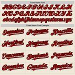 Personalized Red Black Line Baseball Jersey Cream Color Custom Sports Wear Personalized Cream Red-Black Line Baseball Jersey