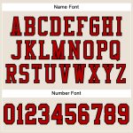 Personalized Red-Black Mesh Football Jersey for Men and Women, Custom Name and Number Personalized Cream Red-Black Mesh Football