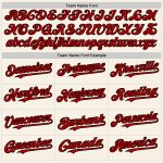 Personalized Red-Black Sleeveless Baseball Jersey for Men and Women Personalized Cream Red-Black Sleeveless Baseball Jersey