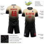 Custom Name Number Red Black Cream Soccer Jersey Fashion Uniform Sublimation Fade Personalized Team Apparel Personalized