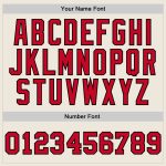 Personalized Red-Black Cream Throwback Basketball Jersey Size 3 Personalized Cream Red-Black Throwback Basketball Jersey