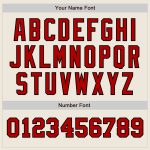 Personalized Two Tone Baseball Jersey in Cream, Red, and Black Personalized Cream Red-Black Two Tone Baseball Jersey