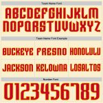 Custom Team Name & Number Red-Gold Personalized Throwback Basketball Shorts Authentic Design Personalized Cream Red-Gold