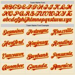 Personalized Red-Gold Mesh Authentic Throwback Baseball Jersey - Custom Cream Jersey Personalized Cream Red-Gold Mesh Authentic