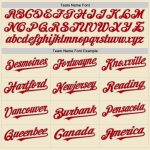 Custom Name and Number Personalized Cream Red-Gray Authentic Baseball Jersey - Throwback Style Personalized Cream Red-Gray