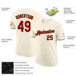 Personalized Performance T-Shirt in Cream with Red and Green accents Personalized Cream Red-Green Performance T-Shirt