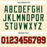 Personalized Red-Green Basketball Jersey - Custom Throwback Design Personalized Cream Red-Green Throwback Basketball Jersey