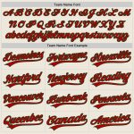 Personalized Unisex Softball Jersey in Cream Red-Green Two-Button Style Personalized Cream Red-Green Two-Button Unisex Softball