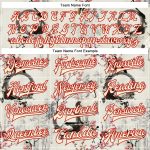 Personalized 3D Red Heron Flower Varsity Bomber Letterman Jacket - Custom Full-Snap Design Personalized Cream Red Heron And