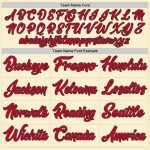 Custom Name Number Personalized Red Cream Hunter Green Basketball Jersey Authentic Throwback Personalized Cream Red-Hunter