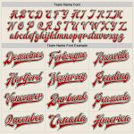 Personalized Red and Kelly Green Two Tone Bomber Jacket Full-Snap Varsity Letterman Personalized Cream Red-Kelly Green Bomber