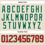Personalized Hockey Jersey in Cream Red and Kelly Green Lace Neck Design Personalized Cream Red-Kelly Green Hockey Lace Neck