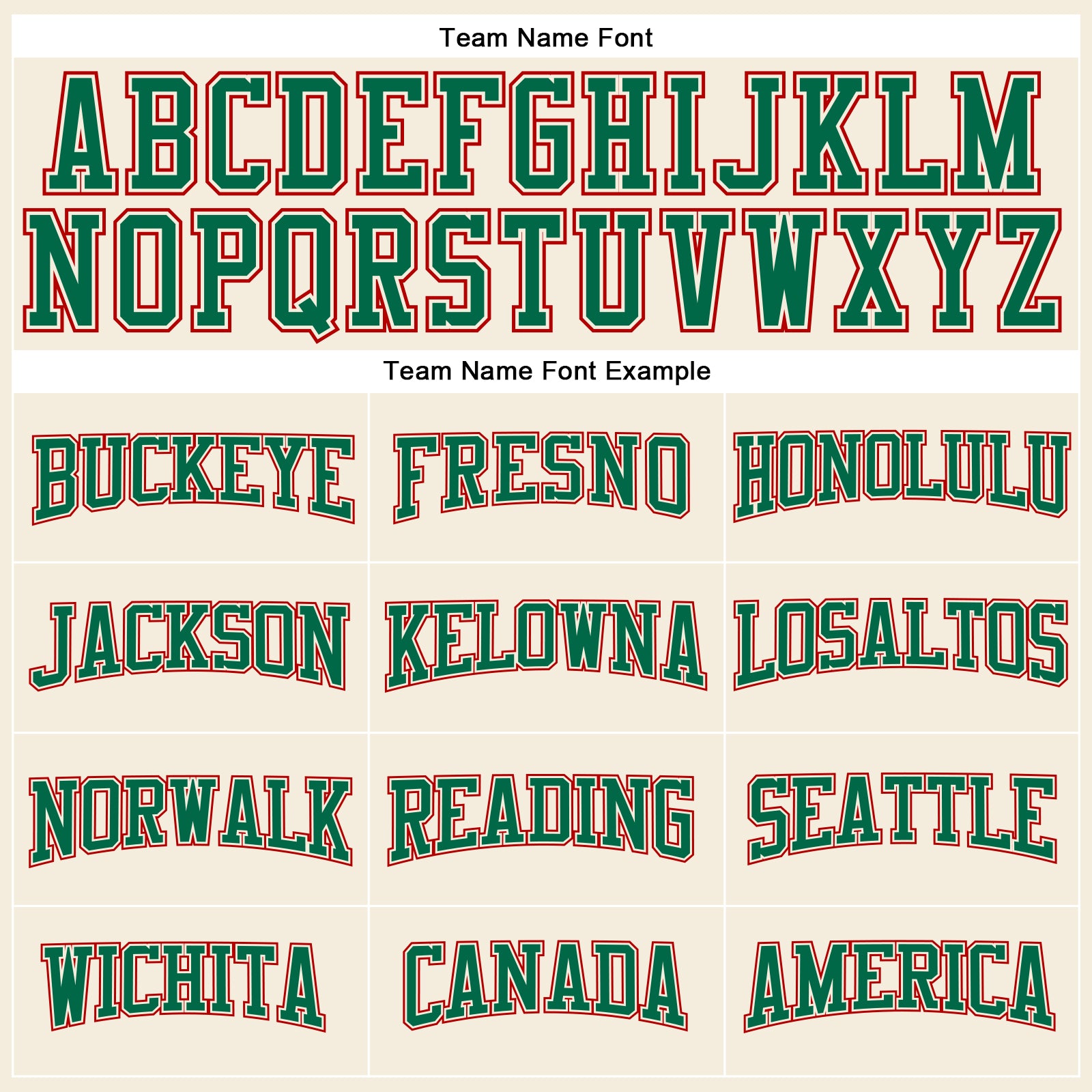 Personalized Long Sleeve Performance T-Shirt in Cream Red and Kelly Green Personalized Cream Red-Kelly Green Long Sleeve - Image 4