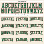 Custom Team Name Number Long Sleeve Performance T-Shirt Cream Red Kelly Green - Personalized Sports Apparel Personalized