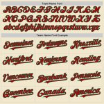 Custom Name and Number Personalized Authentic Throwback Baseball Jersey in Cream Red and Kelly Green Mesh Personalized Cream