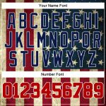 Personalized 3D American Flag Baseball Jersey in Cream Red-Navy Personalized Cream Red-Navy 3D American Flag Baseball Jersey