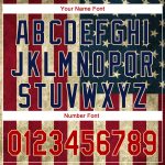 Custom American Flag Golf Polo Shirt - 3D Design, Red-Navy Performance Style Personalized Cream Red-Navy 3D American Flag