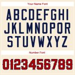 Personalized American Flag Baseball Jersey - Cream Red Navy Fashion Jersey Personalized Cream Red-Navy American Flag Fashion