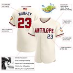 Personalized American Flag Baseball Jersey with Custom Name and Number - Cream Red-Navy Fashion Team Gear Personalized Cream
