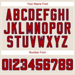 Personalized Authentic Baseball Jersey Cream Red Navy - Customizable Sports Apparel Personalized Cream Red-Navy Authentic