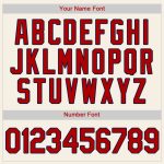 Personalized Authentic Baseball Jersey in Cream Red-Navy Colors Personalized Cream Red-Navy Authentic Baseball Jersey