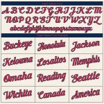 Personalized Authentic Baseball Jersey in Cream Red-Navy Color Personalized Cream Red-Navy Authentic Baseball Jersey
