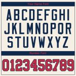 Custom Name and Number Personalized Red-Navy Baseball Jersey - Authentic Team Apparel Personalized Cream Red-Navy Authentic