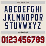 Custom Name and Number Personalized Baseball Jersey in Cream Red-Navy, Authentic Raglan Sleeves Personalized Cream Red-Navy