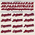Custom Name and Number Personalized Baseball Jersey in Cream Red-Navy, Authentic Raglan Sleeves Personalized Cream Red-Navy