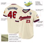 Custom Name and Number Personalized Red-Navy Authentic Throwback Baseball Jersey Personalized Cream Red-Navy Authentic Throwback
