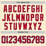 Custom Name Number Personalized Authentic Basketball Jersey Cream Red Navy Personalized Cream Red-Navy Authentic Throwback