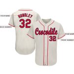 Personalized Red-Navy Baseball Jersey for Men and Women, Custom Cream Design 2 Personalized Cream Red-Navy Baseball Jersey