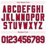 Personalized Red-Navy Baseball Jersey for Men and Women, Custom Cream Design 2 Personalized Cream Red-Navy Baseball Jersey