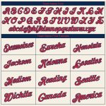 Personalized Red-Navy Baseball Jersey 88 for Men and Women - Custom Cream Team Sportswear Personalized Cream Red-Navy Baseball