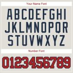 Custom Personalized Baseball Jersey with Name and Number - Cream Red-Navy Team Apparel Personalized Cream Red-Navy Baseball