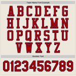 Personalized Red Navy Bomber Varsity Letterman Jacket Full-Snap for Men and Women Personalized Cream Red-Navy Bomber Full-Snap