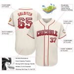 Personalized Red Navy Cream Fashion Baseball Jersey for Men and Women Personalized Cream Red-Navy Drift Fashion Baseball