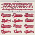 Custom Hockey Jersey Personalized with Name and Number in Cream Red-Navy Personalized Cream Red-Navy Hockey Jersey Team Custom