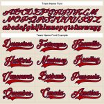 Personalized Red Navy Hockey Jersey with Lace Neck - Customizable Cream Team Apparel Personalized Cream Red-Navy Hockey Lace