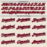 Personalized Red-Navy Line Baseball Jersey for Men and Women, Custom Cream Design Personalized Cream Red-Navy Line Baseball
