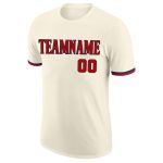 Custom Red-Navy Performance T-Shirt for Men & Women, Personalized Fit, Soft Fabric, Perfect for Sports & Casual Wear Personalized