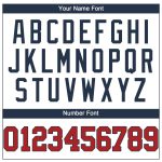 Custom Team Performance T-Shirt with Personalized Name & Number in Cream Red Navy - Perfect for Sports and Events Personalized