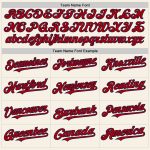 Personalized Sleeveless Baseball Jersey in Cream Red-Navy - Custom 3 Personalized Cream Red-Navy Sleeveless Baseball Jersey
