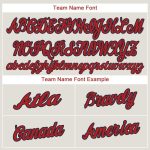 Custom Name and Number Softball Jersey - Personalized Red-Navy Team Jersey Personalized Cream Red-Navy Softball Jersey Team