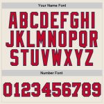 Personalized Red Navy Throwback Basketball Jersey 2 - Custom Sports Apparel Personalized Cream Red-Navy Throwback Basketball