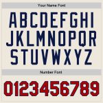 Personalized Red-Navy Throwback Basketball Jersey for Men, Youth, or Women Personalized Cream Red-Navy Throwback Basketball
