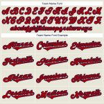 Personalized Red-Navy Rib-Knit Baseball Jersey Shirt for Men and Women, Customizable Throwback Design Personalized Cream