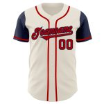 Personalized Two Tone Red Navy Baseball Jersey for Men and Women Personalized Cream Red-Navy Two Tone Baseball Jersey
