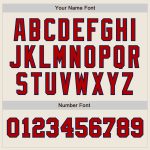 Personalized Two Tone Red Navy Baseball Jersey for Men and Women Personalized Cream Red-Navy Two Tone Baseball Jersey